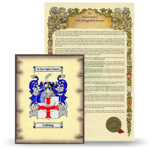 Colving Coat of Arms and Surname History Package