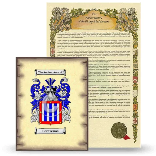 Contreiras Coat of Arms and Surname History Package