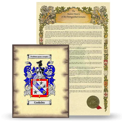Cooksley Coat of Arms and Surname History Package