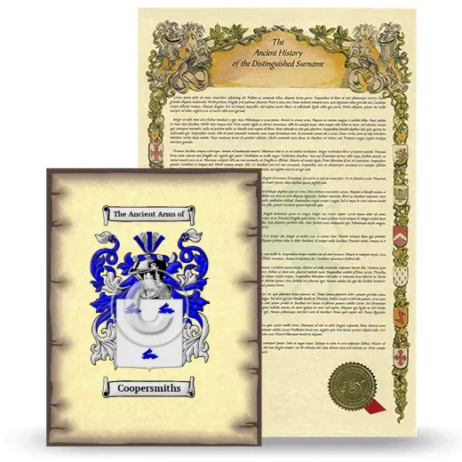 Coopersmiths Coat of Arms and Surname History Package