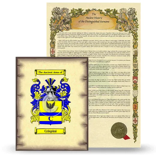 Crispini Coat of Arms and Surname History Package