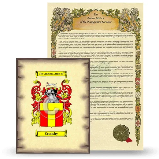 Cronshy Coat of Arms and Surname History Package