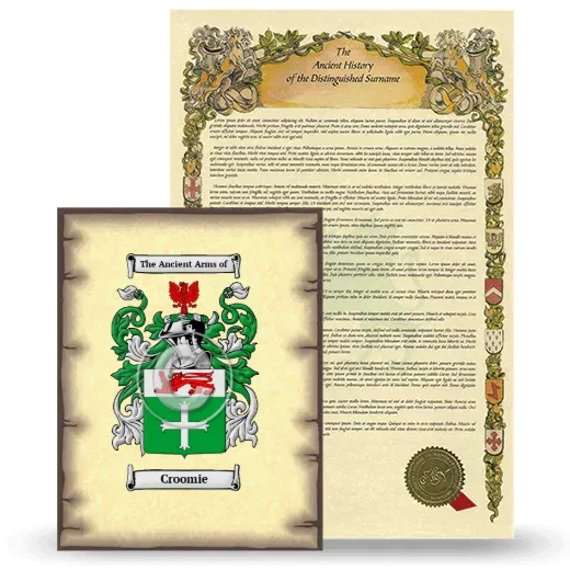Croomie Coat of Arms and Surname History Package