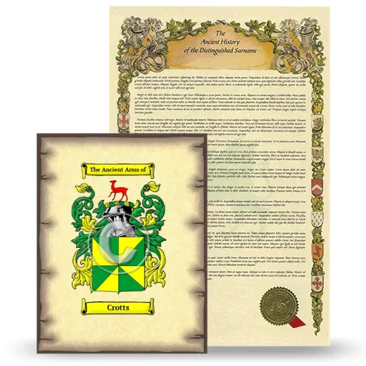 Crotts Coat of Arms and Surname History Package