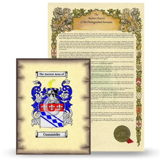 Cummisky Coat of Arms and Surname History Package