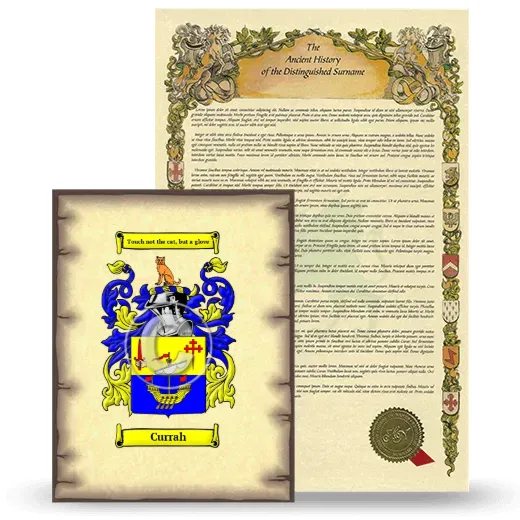Currah Coat of Arms and Surname History Package