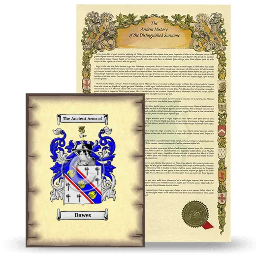 Dawes Coat of Arms and Surname History Package