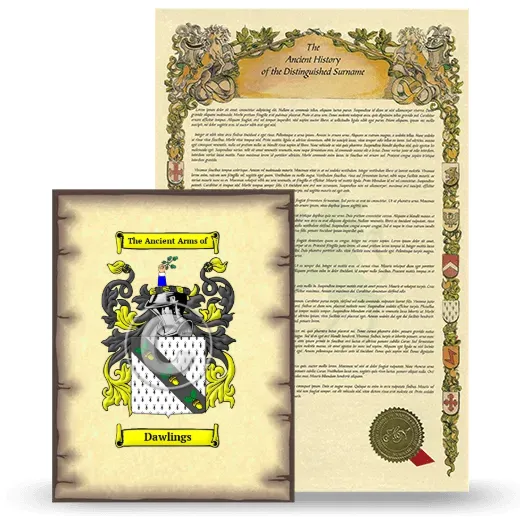 Dawlings Coat of Arms and Surname History Package