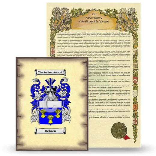 Dehren Coat of Arms and Surname History Package