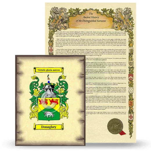 Donaghey Coat of Arms and Surname History Package