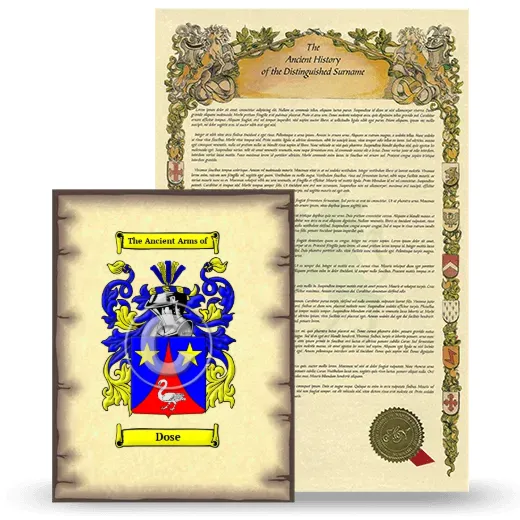Dose Coat of Arms and Surname History Package