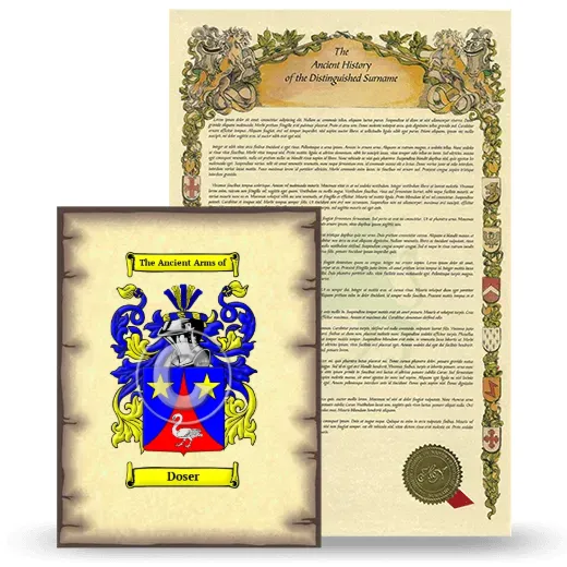 Doser Coat of Arms and Surname History Package