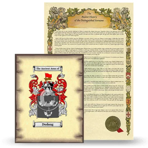 Dudang Coat of Arms and Surname History Package