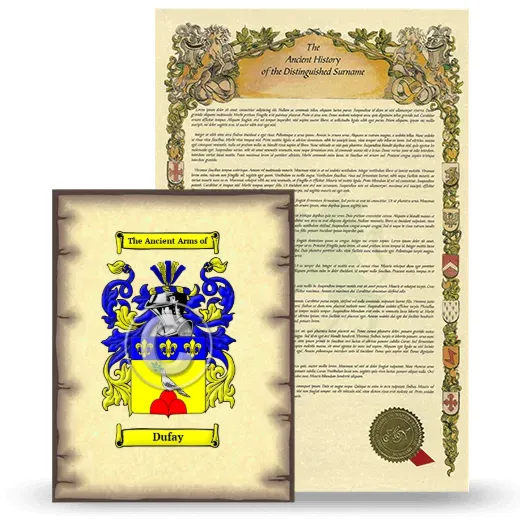 Dufay Coat of Arms and Surname History Package