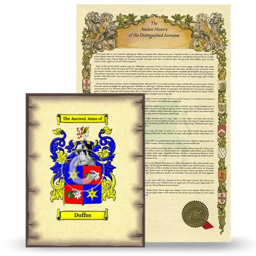 Duffus Coat of Arms and Surname History Package