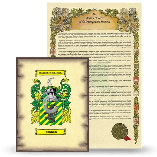 Dunnan Coat of Arms and Surname History Package