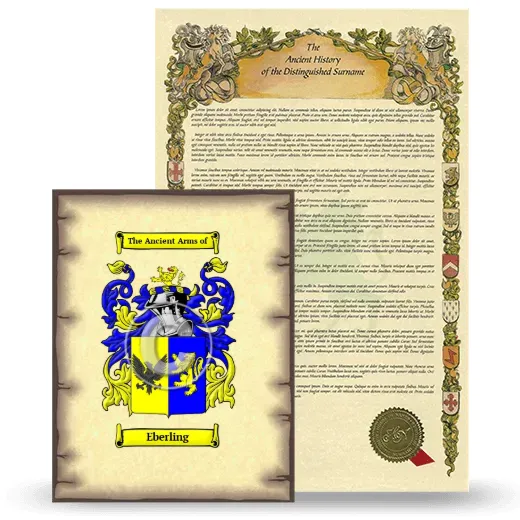 Eberling Coat of Arms and Surname History Package