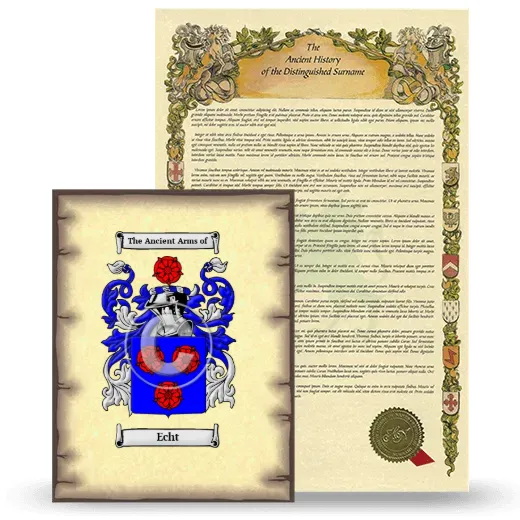 Echt Coat of Arms and Surname History Package