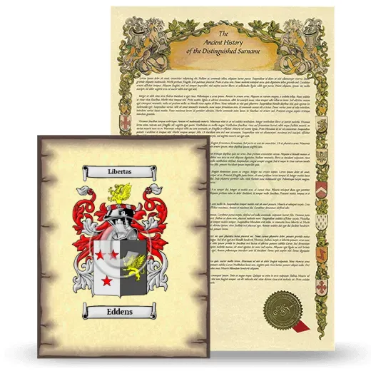 Eddens Coat of Arms and Surname History Package