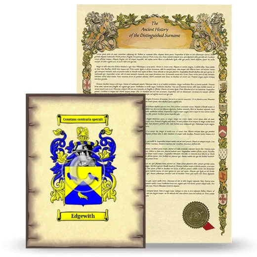 Edgewith Coat of Arms and Surname History Package