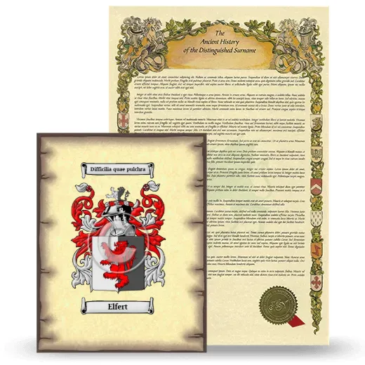 Elfert Coat of Arms and Surname History Package