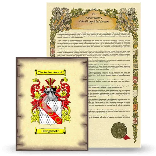 Ellingworth Coat of Arms and Surname History Package