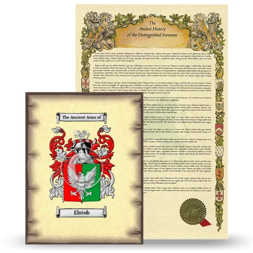 Elstob Coat of Arms and Surname History Package