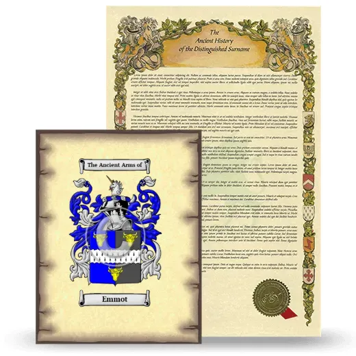 Emmot Coat of Arms and Surname History Package