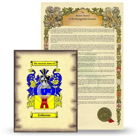 Erdmann Coat of Arms and Surname History Package