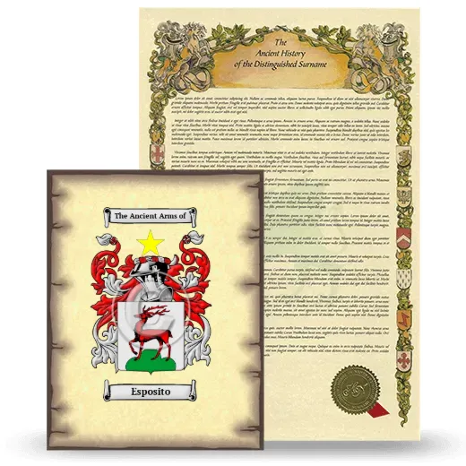 Esposito Coat of Arms and Surname History Package