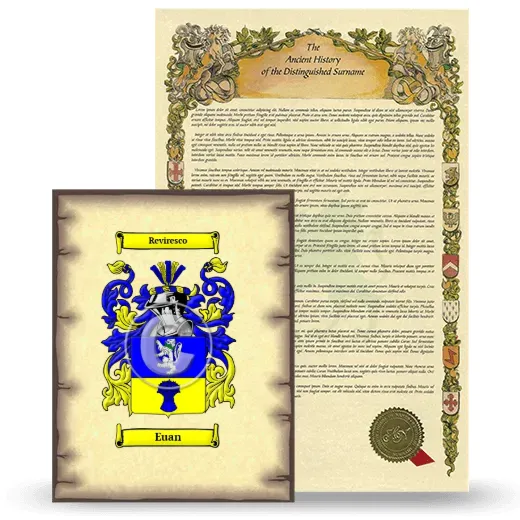 Euan Coat of Arms and Surname History Package