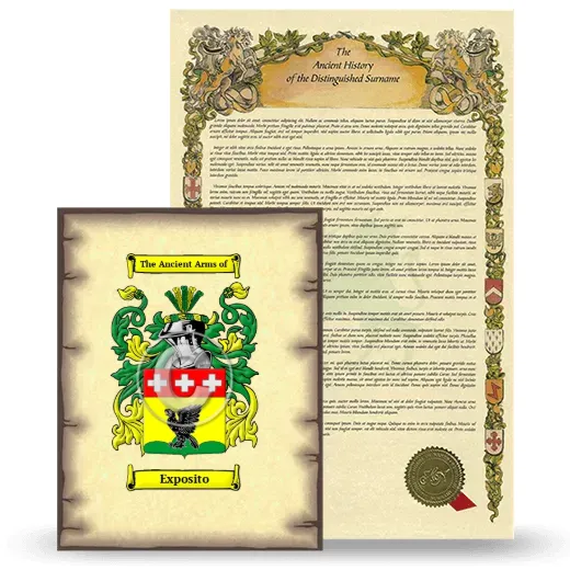 Exposito Coat of Arms and Surname History Package