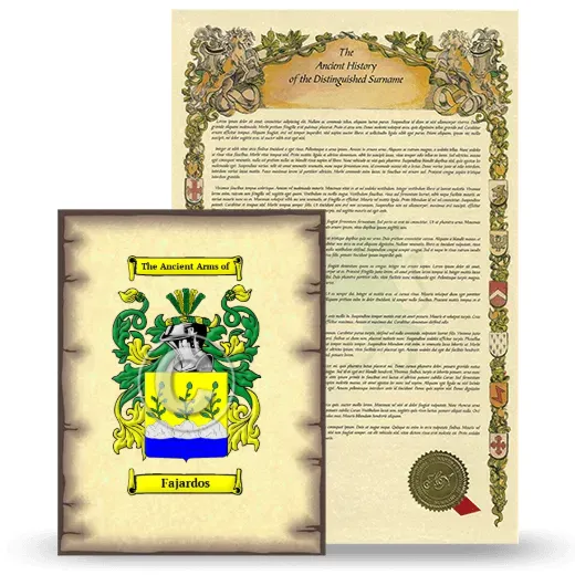Fajardos Coat of Arms and Surname History Package