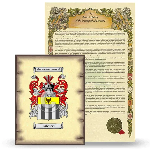 Falcucci Coat of Arms and Surname History Package