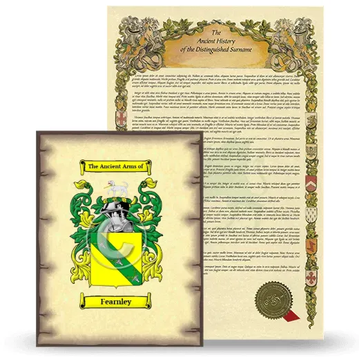 Fearnley Coat of Arms and Surname History Package