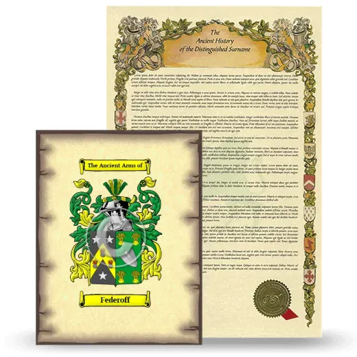 Federoff Coat of Arms and Surname History Package