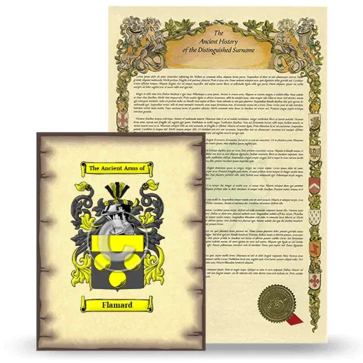 Flamard Coat of Arms and Surname History Package