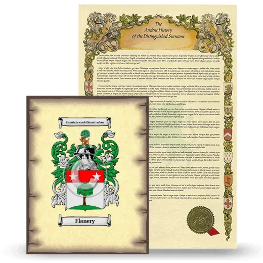 Flanery Coat of Arms and Surname History Package