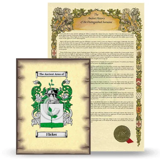 Flicker Coat of Arms and Surname History Package
