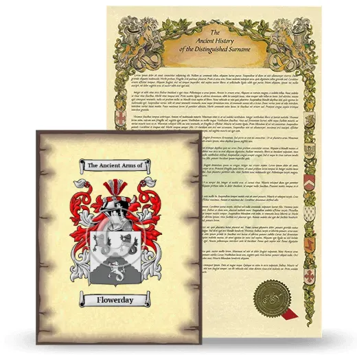 Flowerday Coat of Arms and Surname History Package