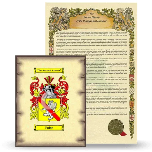 Foise Coat of Arms and Surname History Package