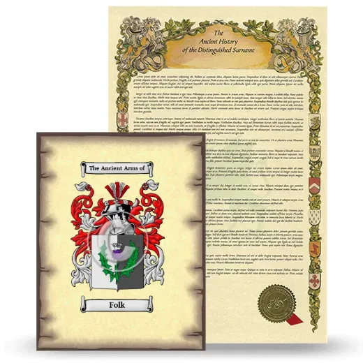 Folk Coat of Arms and Surname History Package