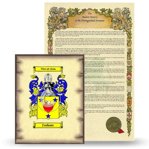 Forkner Coat of Arms and Surname History Package