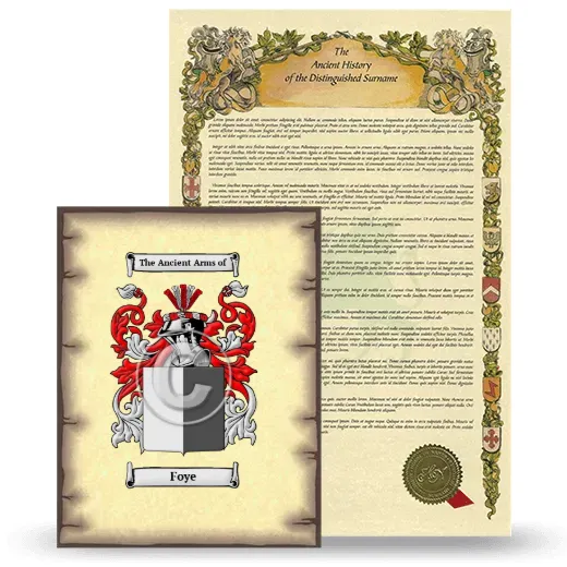 Foye Coat of Arms and Surname History Package