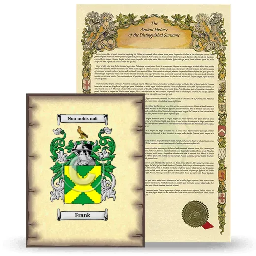 Frank Coat of Arms and Surname History Package