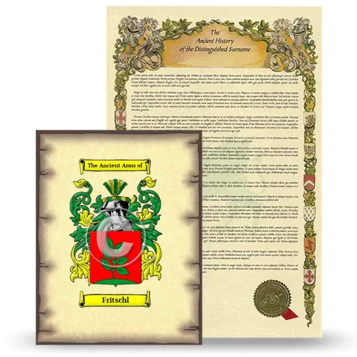 Fritschl Coat of Arms and Surname History Package