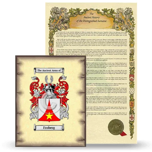 Froberg Coat of Arms and Surname History Package