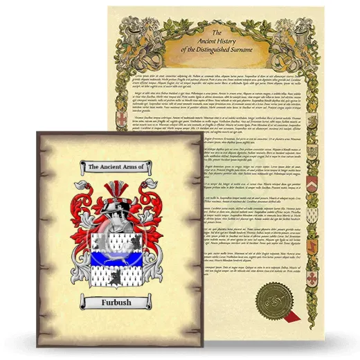 Furbush Coat of Arms and Surname History Package