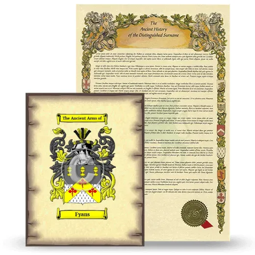Fyans Coat of Arms and Surname History Package