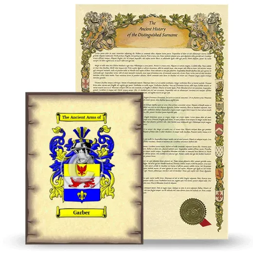 Garber Coat of Arms and Surname History Package